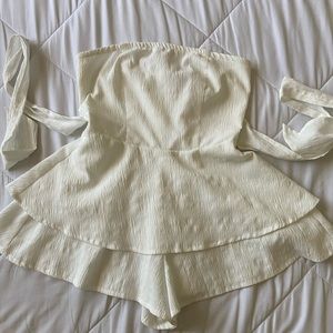 Forever 21 white short romper